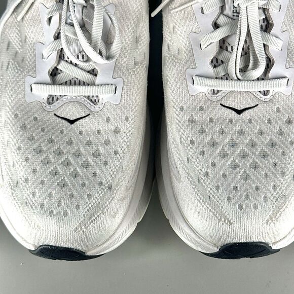 Hoka One One Mens Size 11.5D Clifton 9 1127895 NCSW White Running Shoes Sneakers main image 14